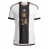 Camisa de Futebol Alemanha Jamal Musiala #14 Equipamento Principal Mundo 2022 Manga Curta